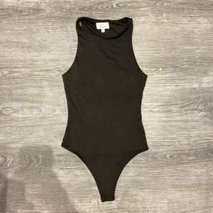 black high neck bodysuit